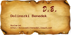 Dolinszki Benedek névjegykártya